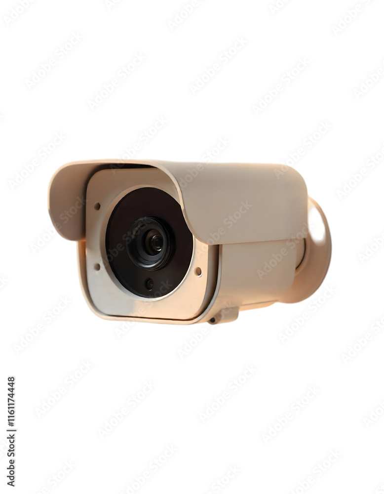 Modern Security Camera, Close-up View Modern Security Camera, Close-up View