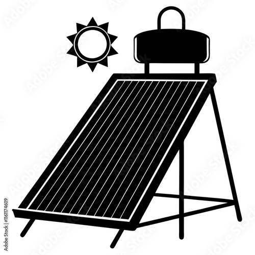 solar panel on a white background