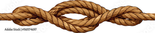 Strong knot tying two ends of rope together