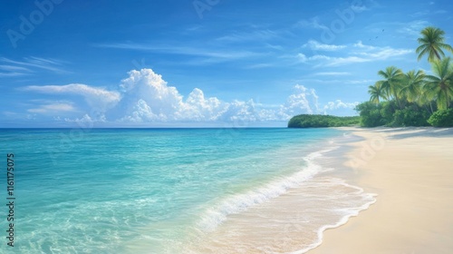 Idyllic Tropical Beach Scene