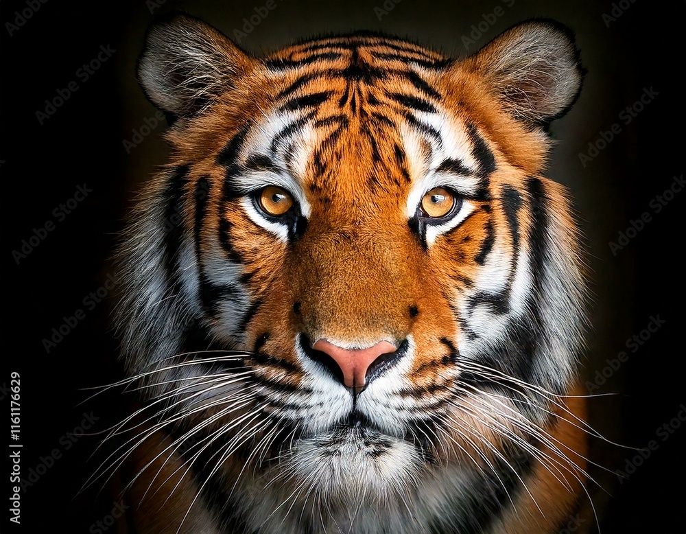 Beautiful Royal Bengal Tiger face close up Beautiful Royal Bengal Tiger face close up