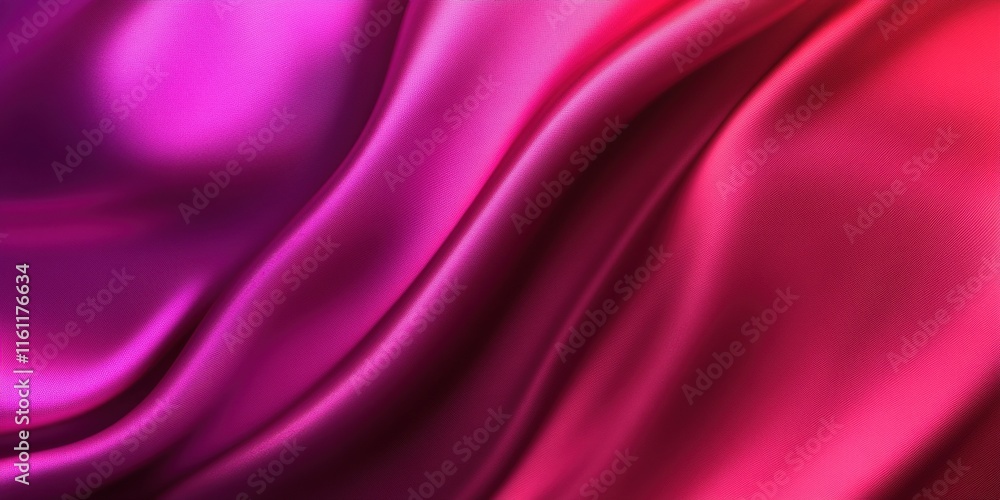 Fototapeta premium Soft fabric in vivid shades of pink and purple cascades smoothly, showcasing rich colors and gentle curves that evoke a sense of elegance