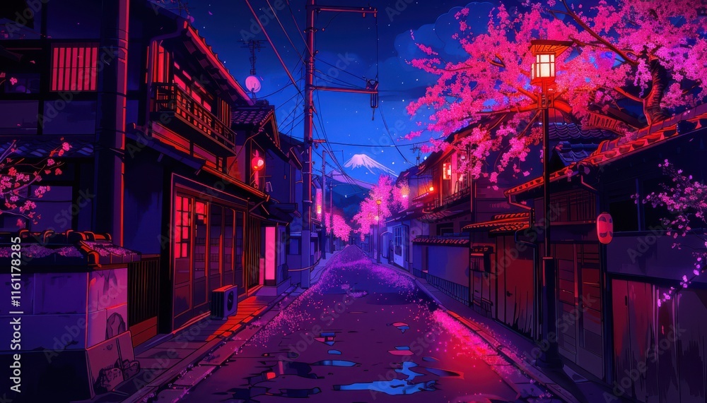 Obraz premium kyoto neon light background