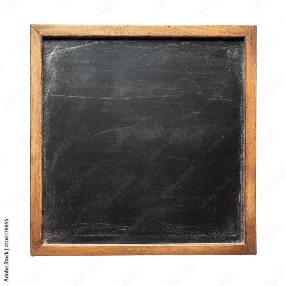 Fototapeta premium Blank Vintage Chalkboard with Wooden Frame for Creative Use