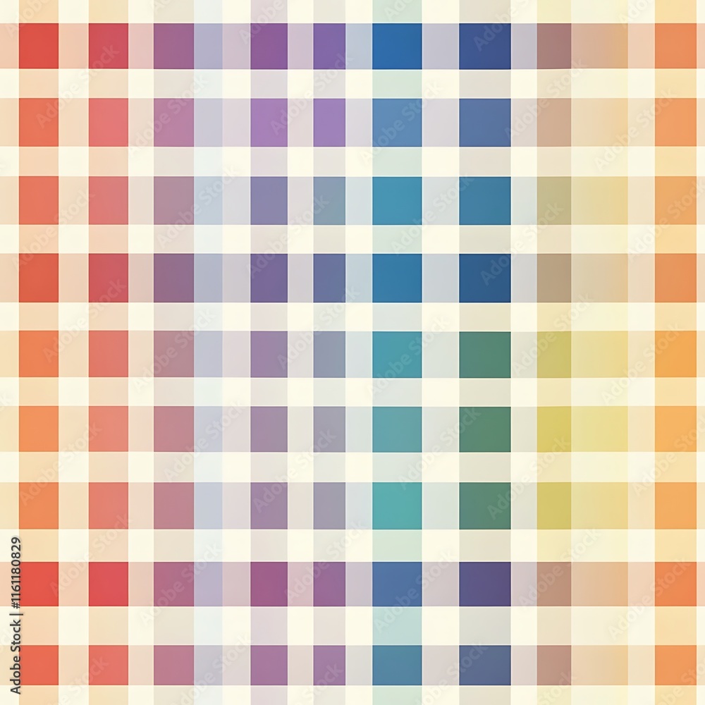 Multicolor Seamless Checker Grid Pattern in Tonal Variations Multicolor Seamless Checker Grid Pattern in Tonal Variations