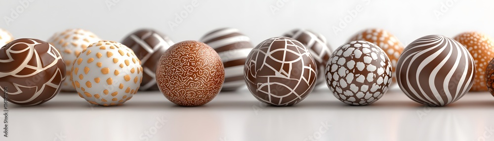 A delightful array of chocolate truffles in various designs and textures, perfect for any dessert table or gourmet gift. Indulge in the rich flavors and artistic presentation. A delightful array of chocolate truffles in various designs and textures, perfect for any dessert table or gourmet gift. Indulge in the rich flavors and artistic presentation.