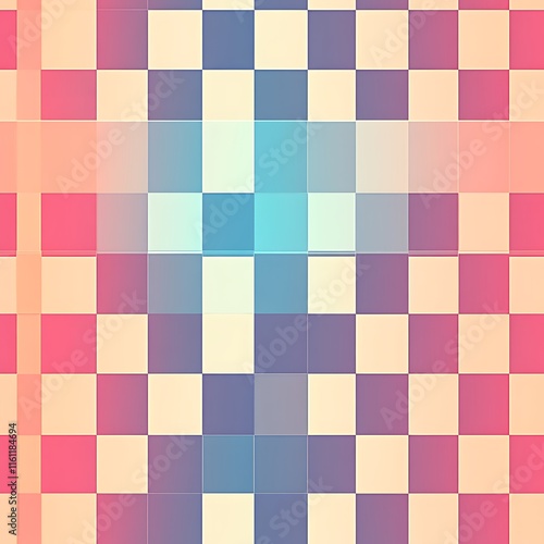 Sleek Checkerboard Grid Design with Soft and Bold Colors