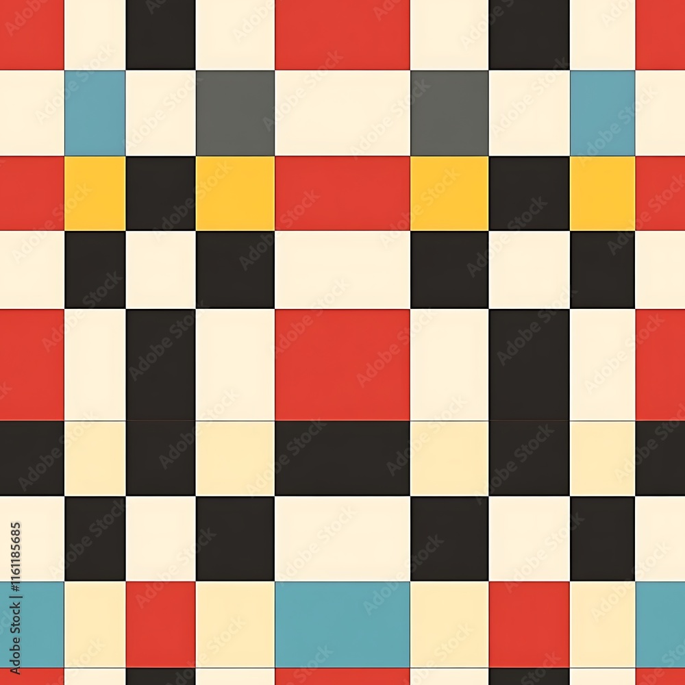 Visually Striking Checkerboard Grid Pattern in Vibrant Colors Visually Striking Checkerboard Grid Pattern in Vibrant Colors
