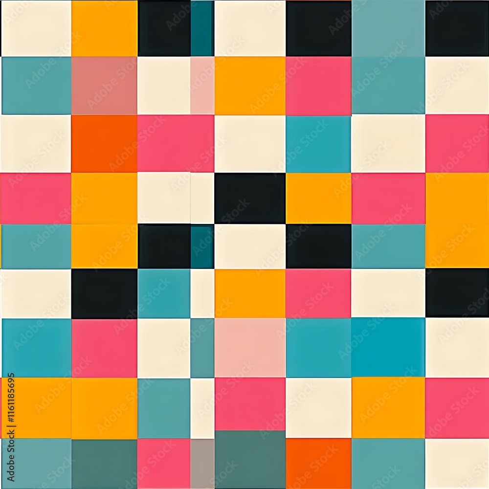 Vibrant Checkerboard Grid Design in Striking Visual Layout Vibrant Checkerboard Grid Design in Striking Visual Layout