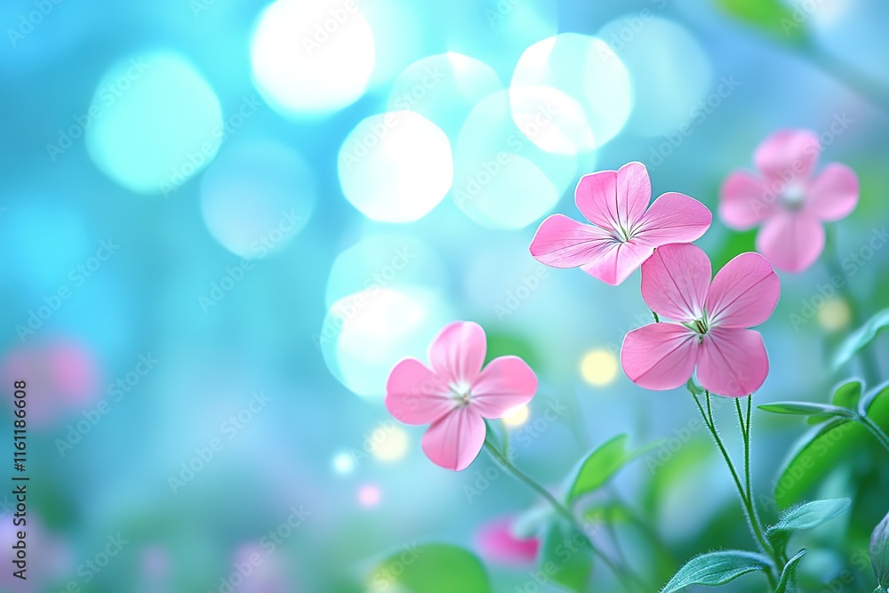 Delicate pink flowers in a soft, dreamy setting.  Perfect for backgrounds or springtime themes.