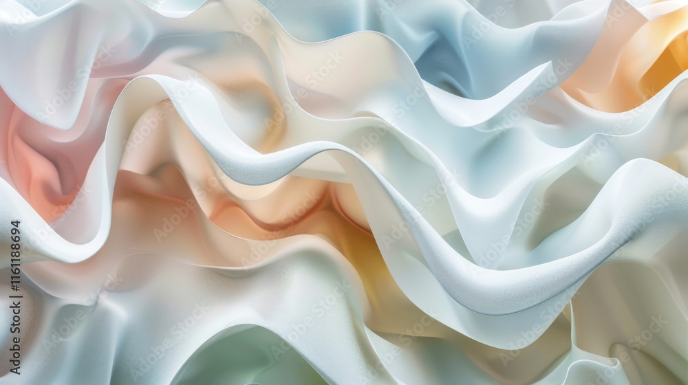 Obraz premium Mesmerizing Fluid Waves of Vibrant Chromatic Gradients - Abstract Digital Art Composition