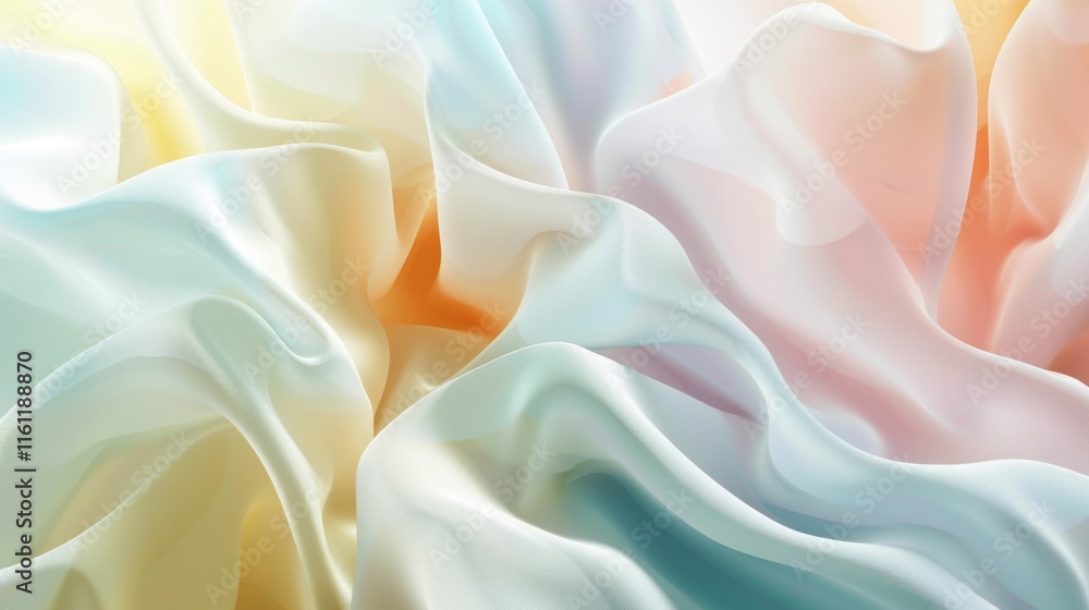 Obraz premium Mesmerizing Fluid Waves of Vibrant Chromatic Gradients - Abstract Digital Art Composition