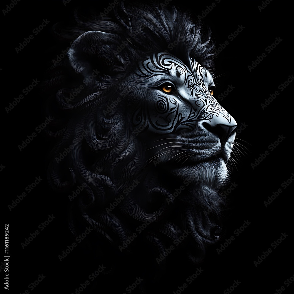 Portrait of Majestic Lion Family Captured in Artistic Wildlife Photo Portrait of Majestic Lion Family Captured in Artistic Wildlife Photo