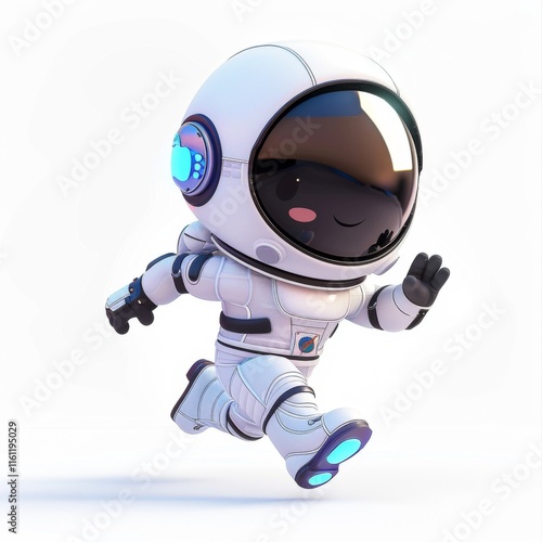 A astronaut 3D cartoon, clipart