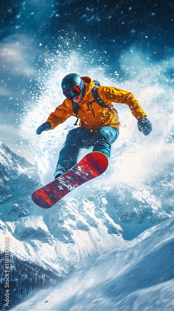 Snowboarding Epic: Thrilling Descent in the Majestic Alps Snowboarding Epic: Thrilling Descent in the Majestic Alps