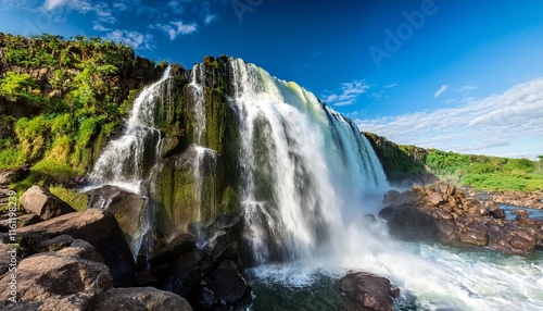 waterfall in the mountains