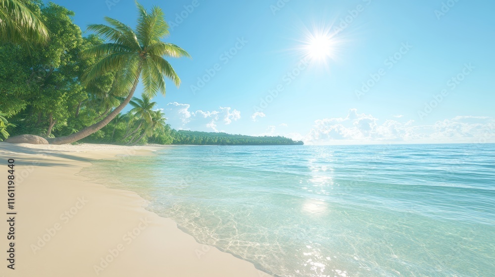 Idyllic Tropical Beach Paradise. Idyllic Tropical Beach Paradise.