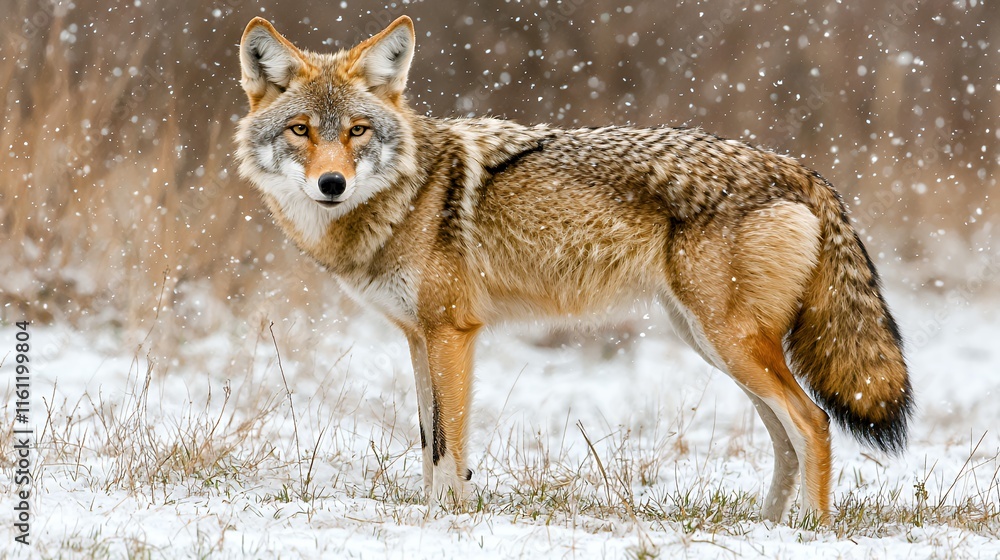 Majestic Coyote in Winter Wonderland Majestic Coyote in Winter Wonderland