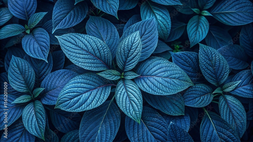Beautiful Blue Plant Leaves Background, Nature Backdrop Beautiful Blue Plant Leaves Background, Nature Backdrop