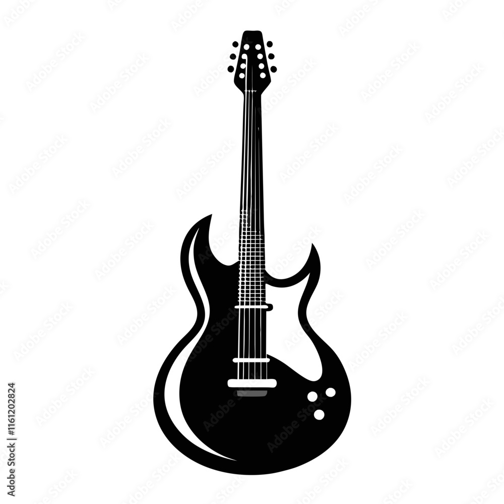 Naklejka premium guitar isolated on white