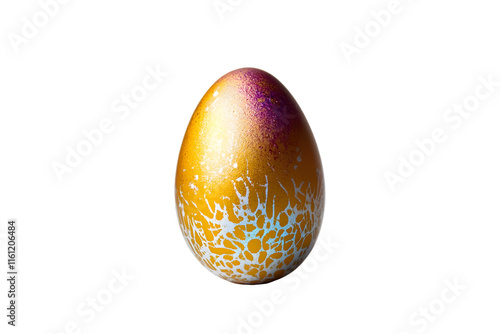 A high quality stock photograph of a single easter egg isolated on a white background photo