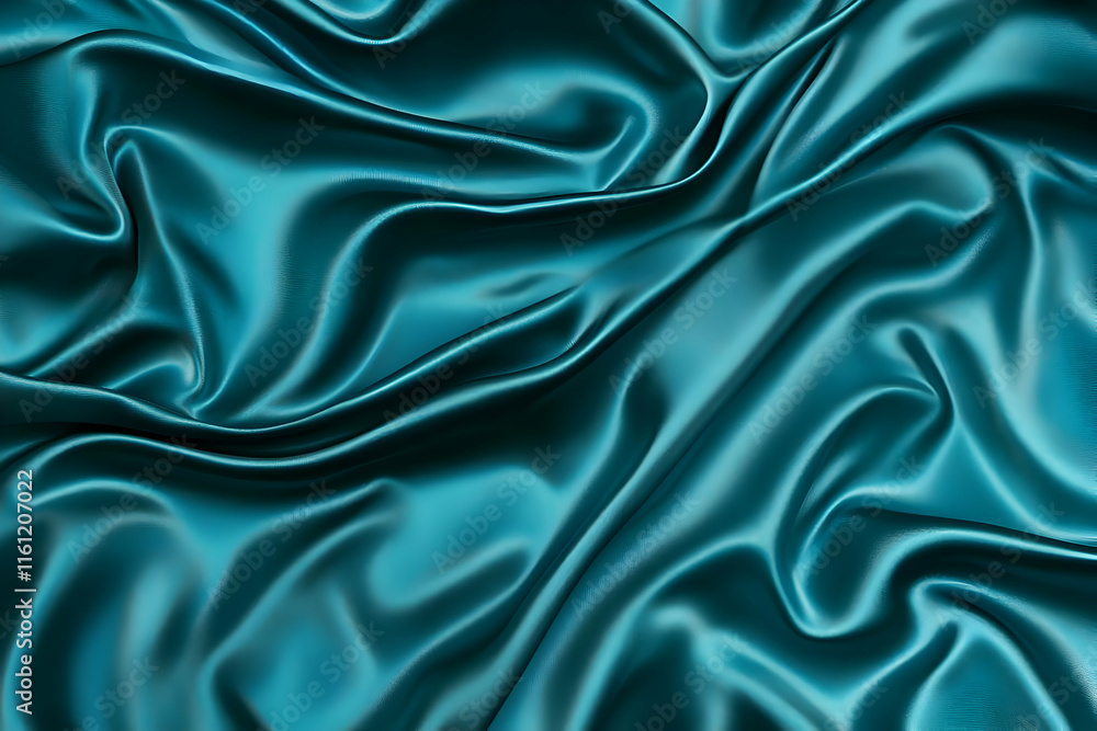 Obraz premium Teal Silk Drape Abstract Background