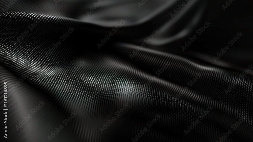 Black Fabric Draped Texture: A close-up abstract view of a black fabric with a subtle sheen. The material is draped in a soft wave, capturing the depth and texture of the fabric. The smooth. Black Fabric Draped Texture: A close-up abstract view of a black fabric with a subtle sheen. The material is draped in a soft wave, capturing the depth and texture of the fabric. The smooth.