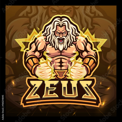 Zeus esport mascot logo design