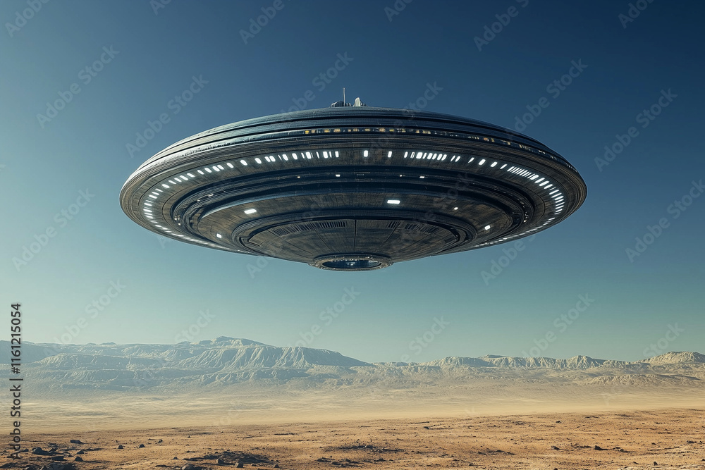giant ufo over the desert giant ufo over the desert
