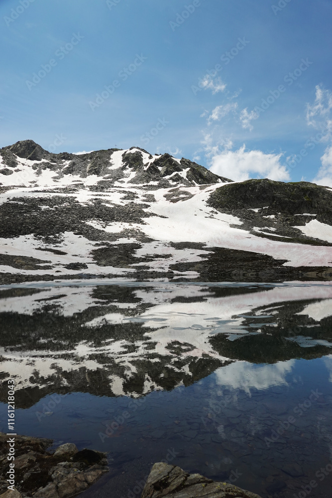 Fototapeta premium Kugletersee lake in Pitztal valley, the Austrian