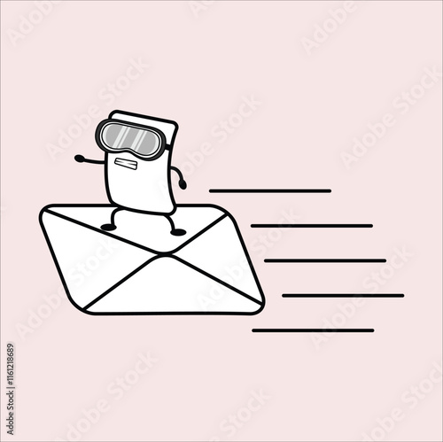Message delivery.Vector illustrtion design. Eps 10.