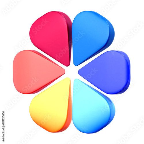 abstract colorfull 3d design element