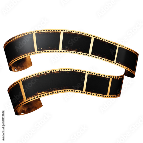 Vintage Film Reel Banner: A Nostalgic Cinematic Design photo