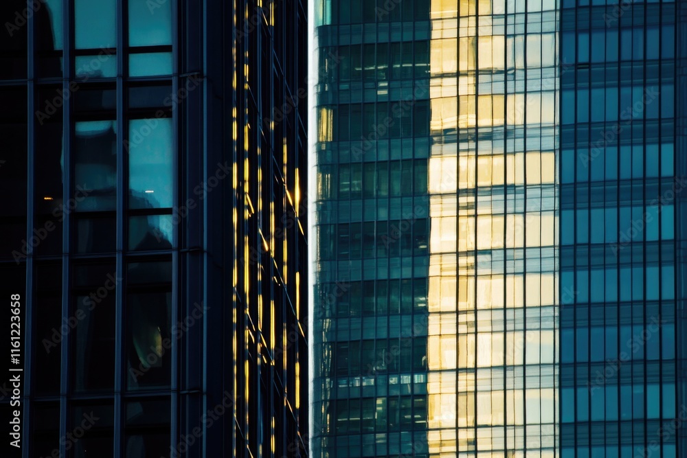 Cityscape image featuring a tall building with a prominent clock tower Cityscape image featuring a tall building with a prominent clock tower