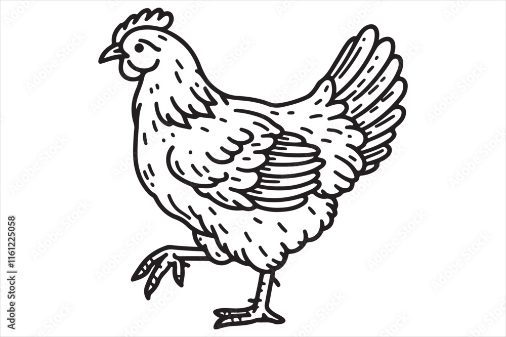 Chicken Illustration this is a editable file Chicken Illustration this is a editable file