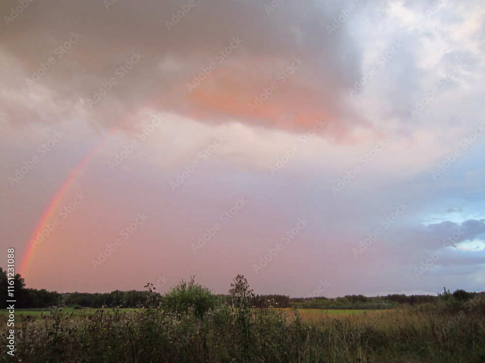 Blue cloudy sky or without clouds in Belarus Blue cloudy sky or without clouds in Belarus