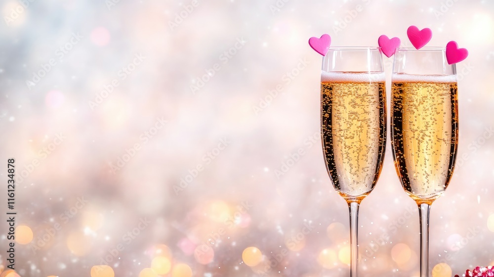 Love and Romance: Champagne and Hearts for Valentine’s Day Love and Romance: Champagne and Hearts for Valentine’s Day