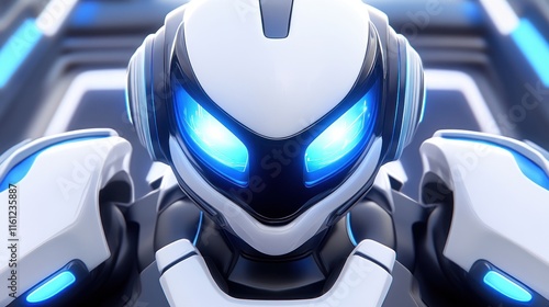 Futuristic Robot Close-Up: A Glimpse into Tomorrow's Technology