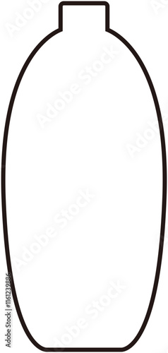 Isolated Pottery Outline.Ceramic Vase Outline. 
Transparent background.