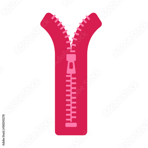 zipper flat vector illustration modern logo icon