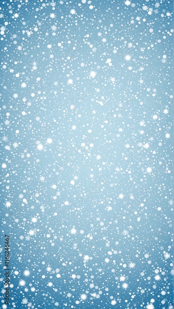 Winter wonderland background with falling snowflakes on a light blue sky Winter wonderland background with falling snowflakes on a light blue sky