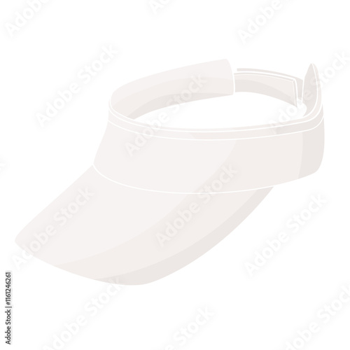 white protective tennis visor hat