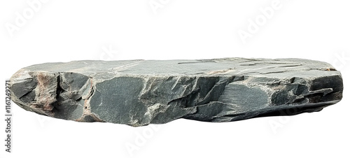 Flat rock podium product display cut out on transparent background. high resolution PNG file photo