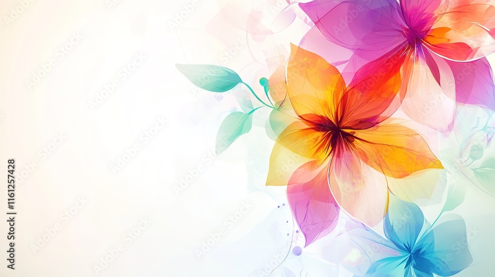 abstract background with flowers abstract background with flowers