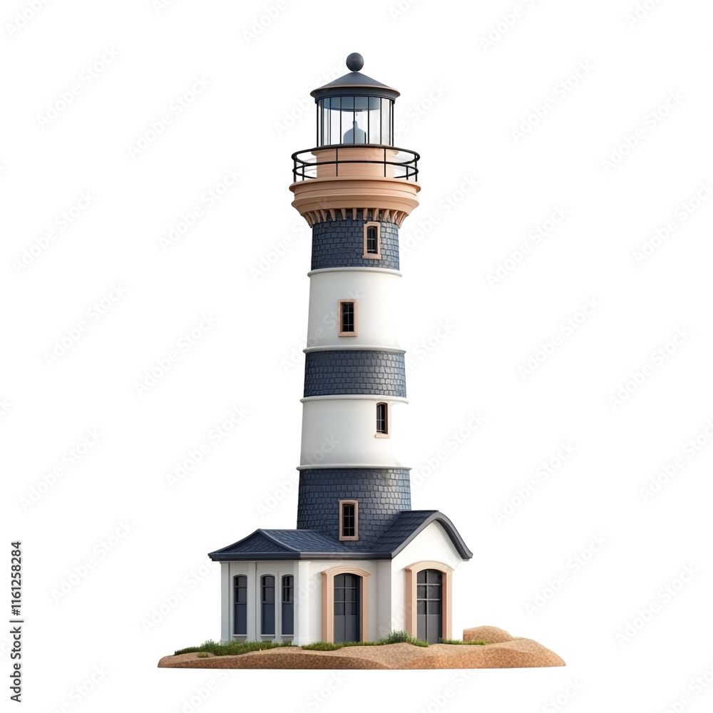 Coastal Lighthouse on a Sandy Shore: A Beacon of Hope and Guidance Coastal Lighthouse on a Sandy Shore: A Beacon of Hope and Guidance