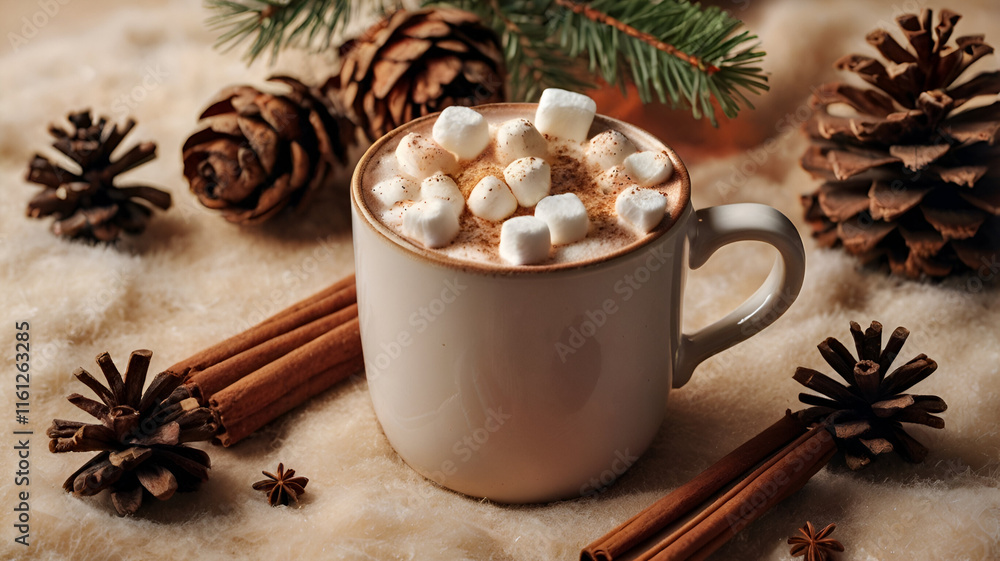 cup of hot chocolate with marshmallows cup of hot chocolate with marshmallows