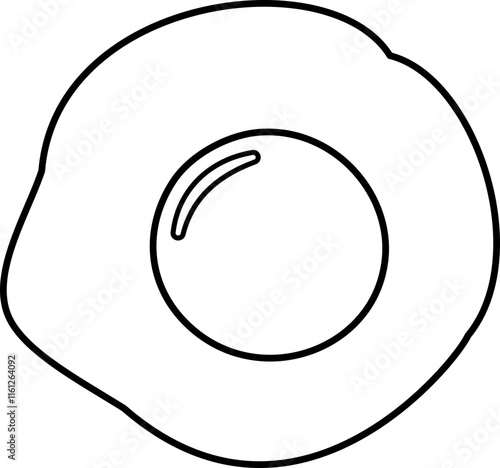 poached egg outline. 
Isolated fried egg outline. 
Transparent background.