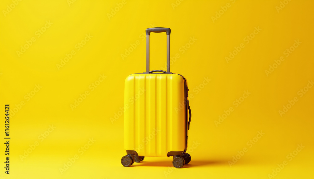 Vibrant Yellow Suitcase Ready for Adventure Vibrant Yellow Suitcase Ready for Adventure