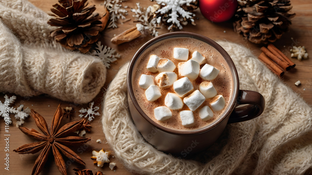 cup of hot chocolate with marshmallows cup of hot chocolate with marshmallows