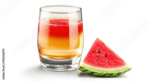 Wallpaper Mural Refreshing drink with watermelon slice, perfect for summer enjoyment. Torontodigital.ca